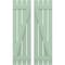 Ekena Millwork Americraft 4-Board (2 Batten) Wood Spaced Board-n-Batten Shutters w/ Z-Bar, ARW102SB415X77SGH, PR ARW102SB415X77SGH - alternate 1
